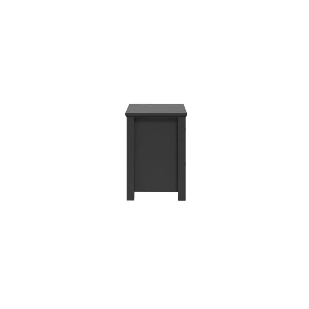 Ives Black Bedside Cabinet   Nicholas John Interiors