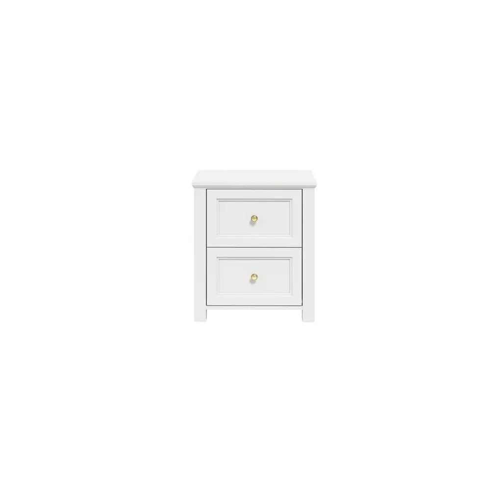 Ives White Bedside Cabinet   Nicholas John Interiors