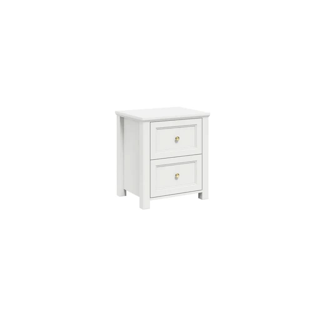 Ives White Bedside Cabinet   Nicholas John Interiors