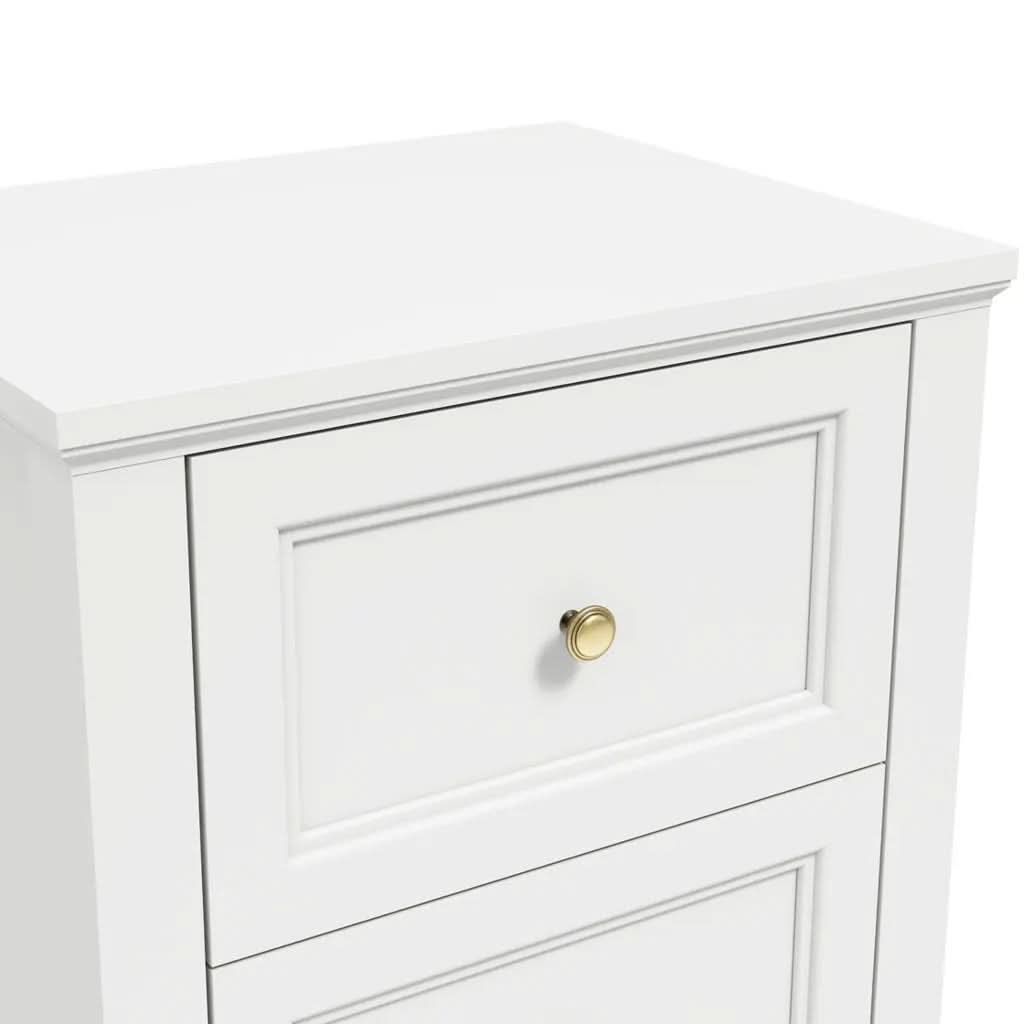 Ives White Bedside Cabinet   Nicholas John Interiors