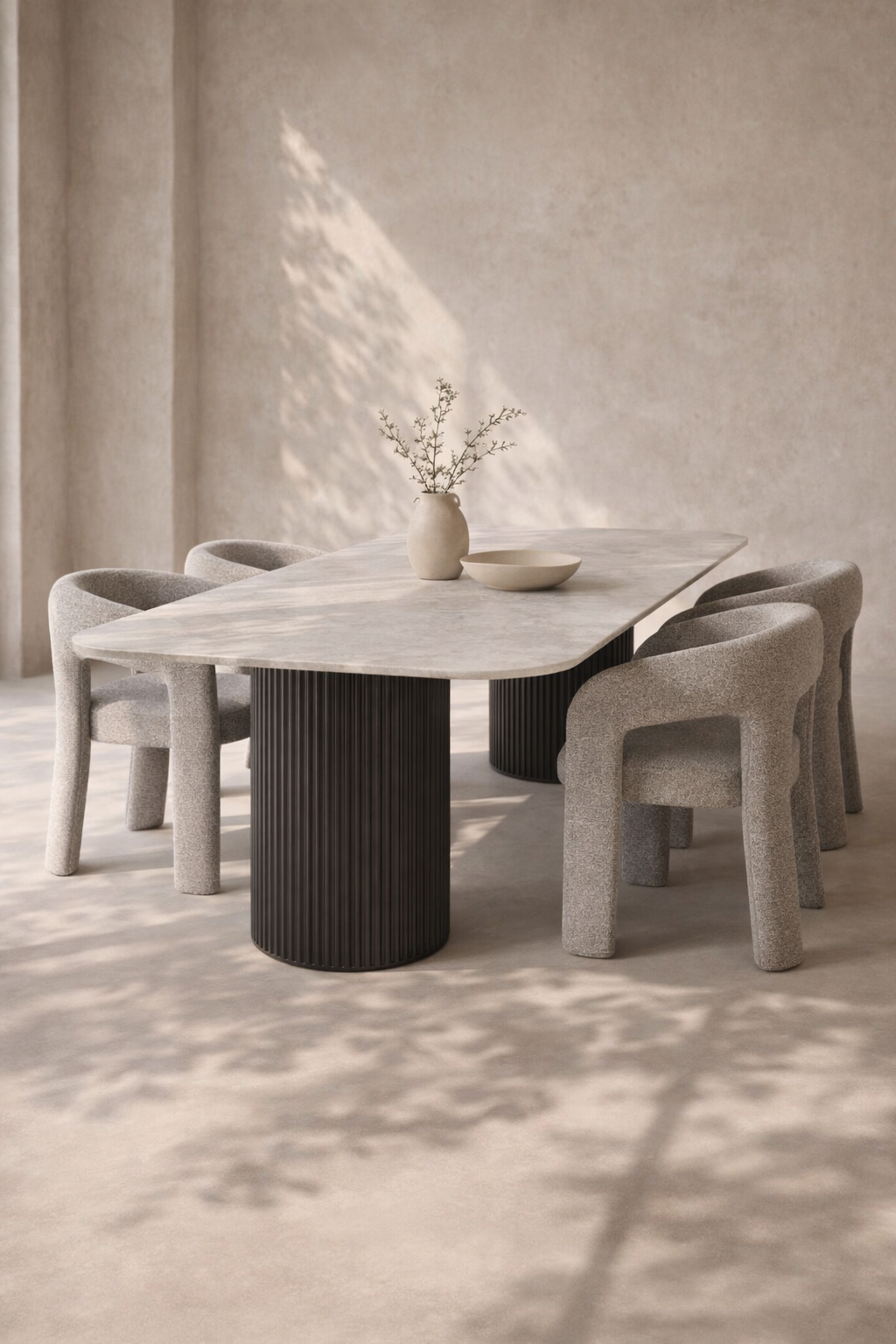 Jace Dining Chair - Grey Boucle   Nicholas John Interiors