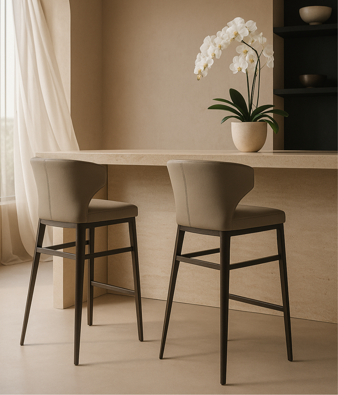 Tommy Franks Kabo Bar Stool - Buffalo   Nicholas John Interiors