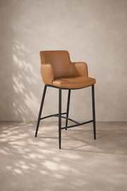 Kim Counter Stool - Tan   Nicholas John Interiors