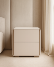 Tommy Franks Kota Bedside Table - Matte Beige