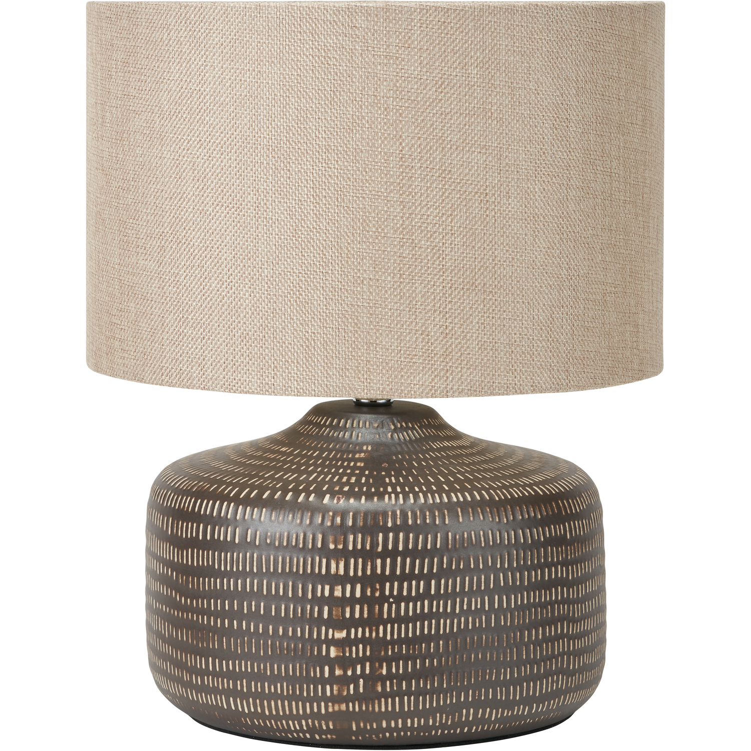 Kai Earth Coloured Textured Ceramic Table Lamp  Nicholas John Interiors