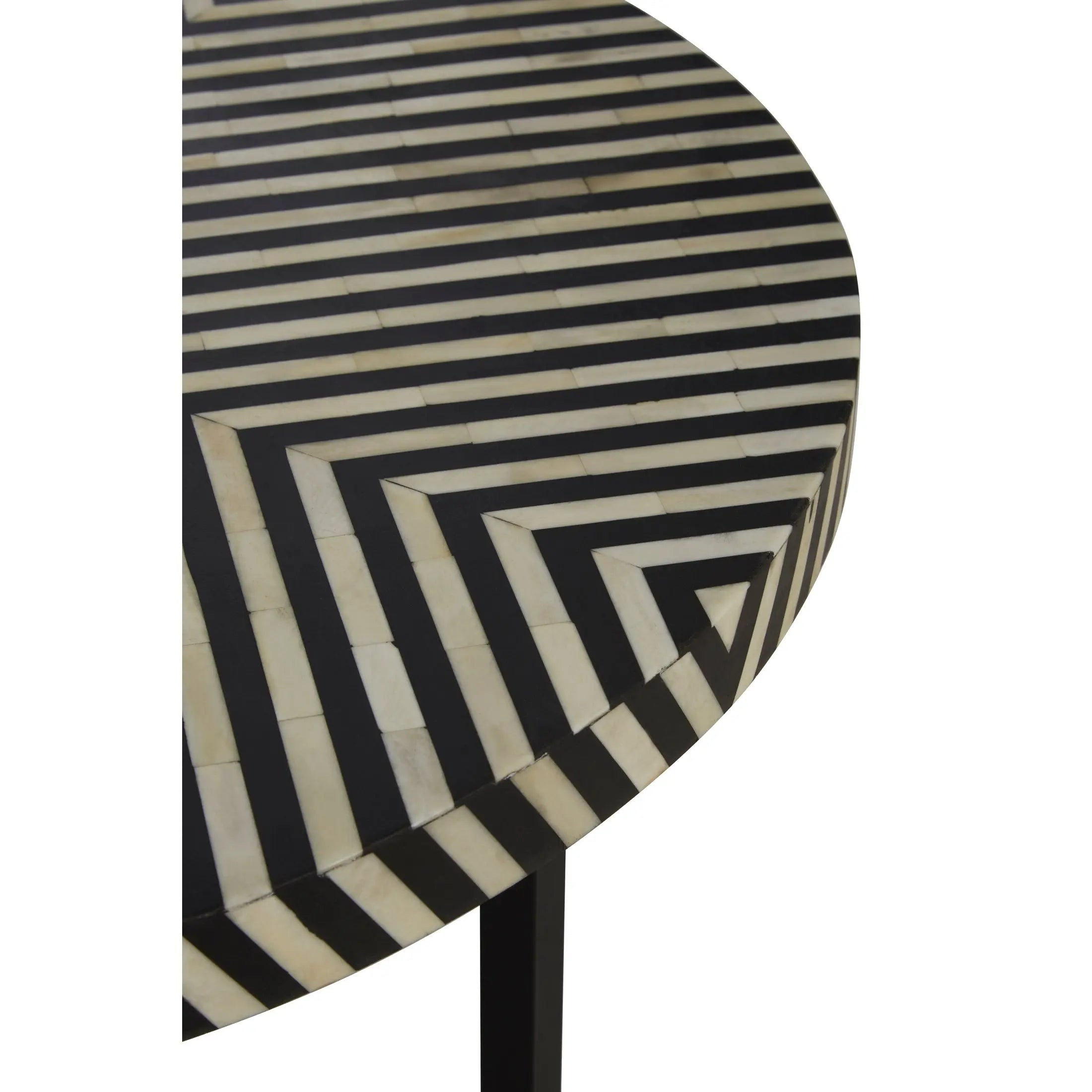 Kalani Bone Inlay Coffee Table with Cross Metal Legs  Nicholas John Interiors
