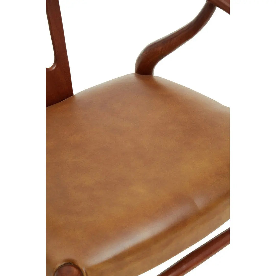 Kanika Cow Camel Leather Chair   Nicholas John Interiors