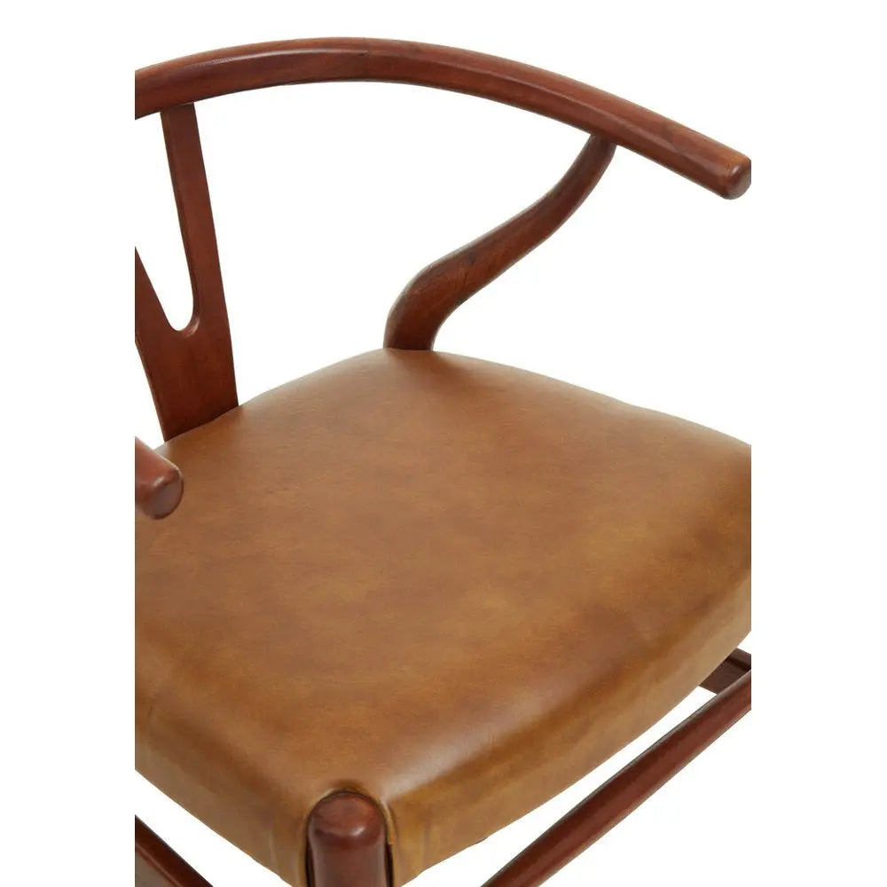 Kanika Cow Camel Leather Chair   Nicholas John Interiors