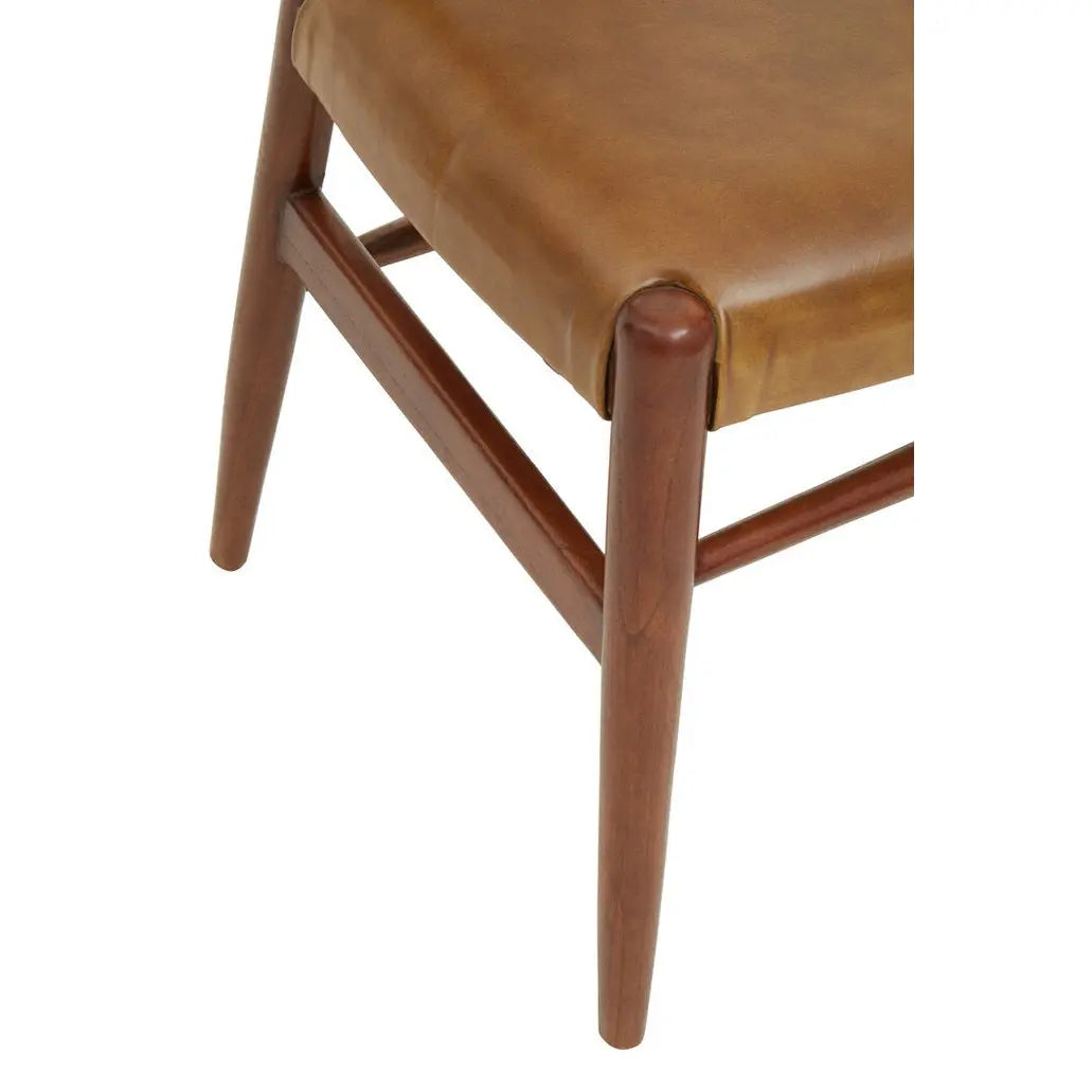 Kanika Cow Camel Leather Chair   Nicholas John Interiors