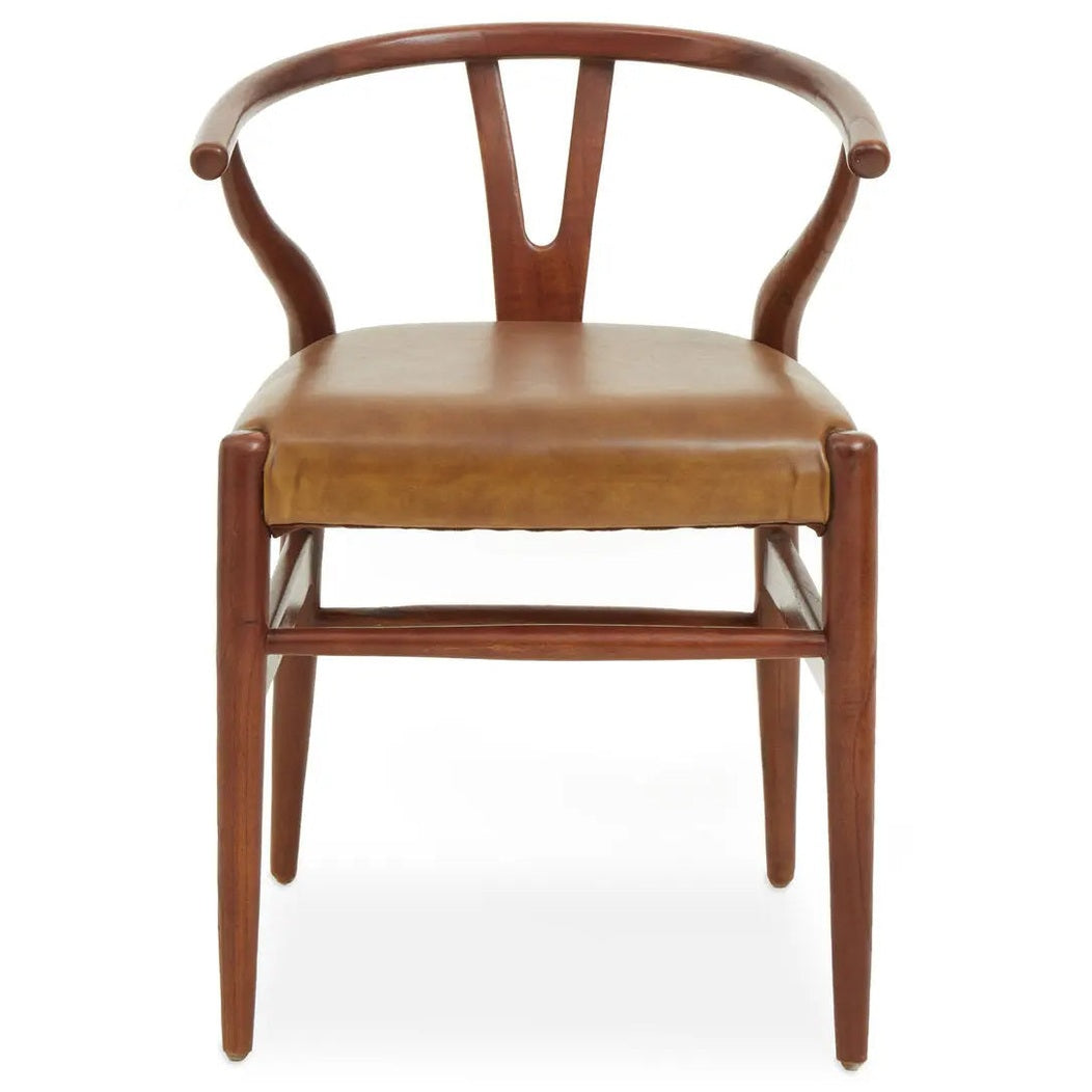Kanika Cow Camel Leather Chair   Nicholas John Interiors