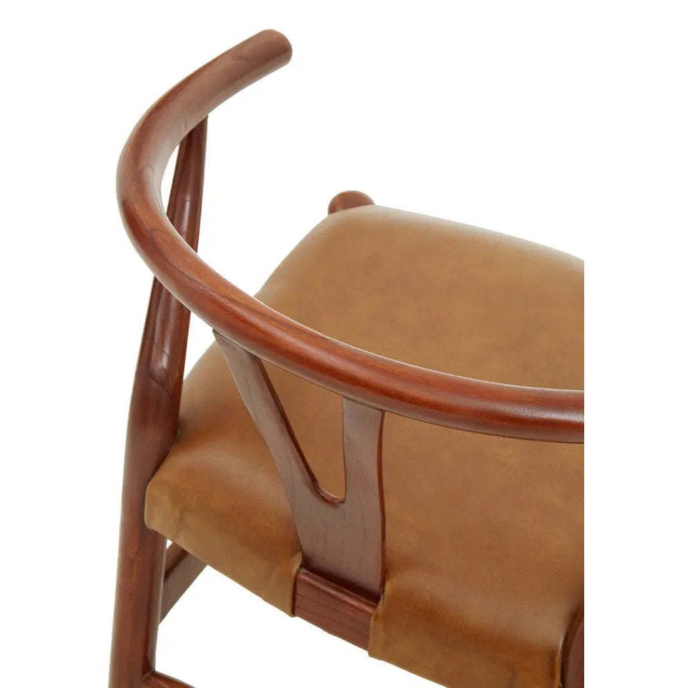 Kanika Cow Camel Leather Chair   Nicholas John Interiors
