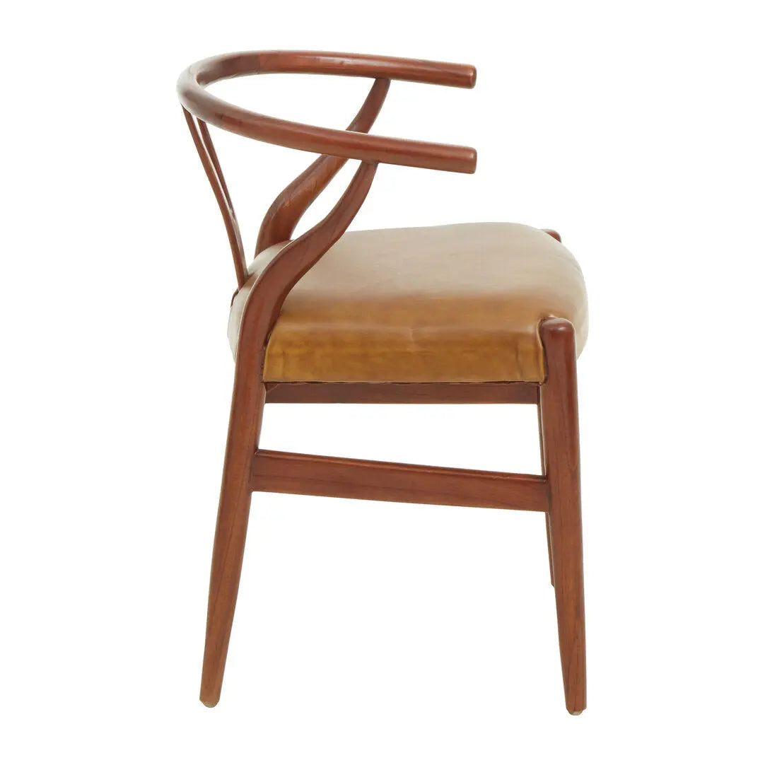 Kanika Cow Camel Leather Chair   Nicholas John Interiors