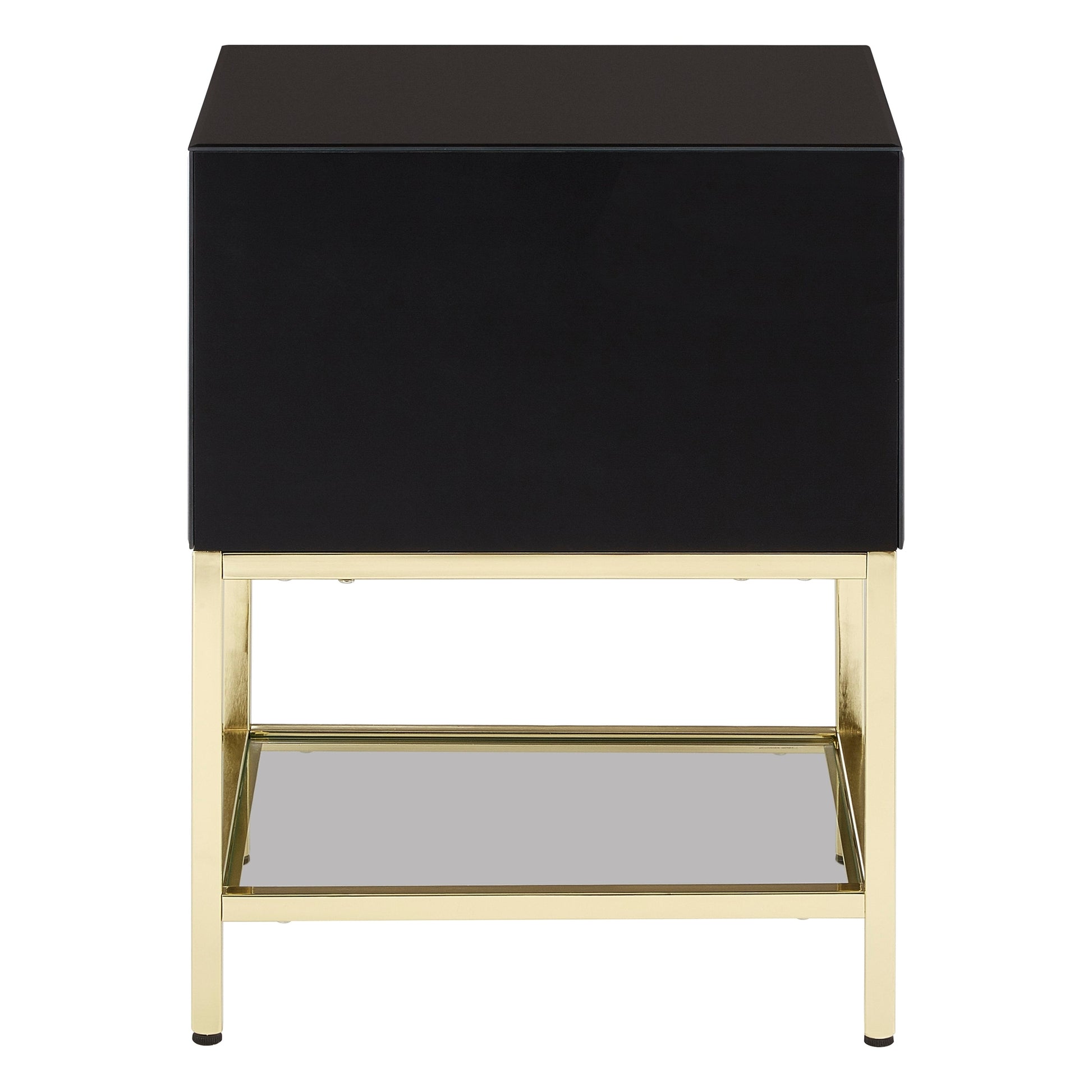 Kenswick Townhouse Black 2 Drawer Side Table  Nicholas John Interiors