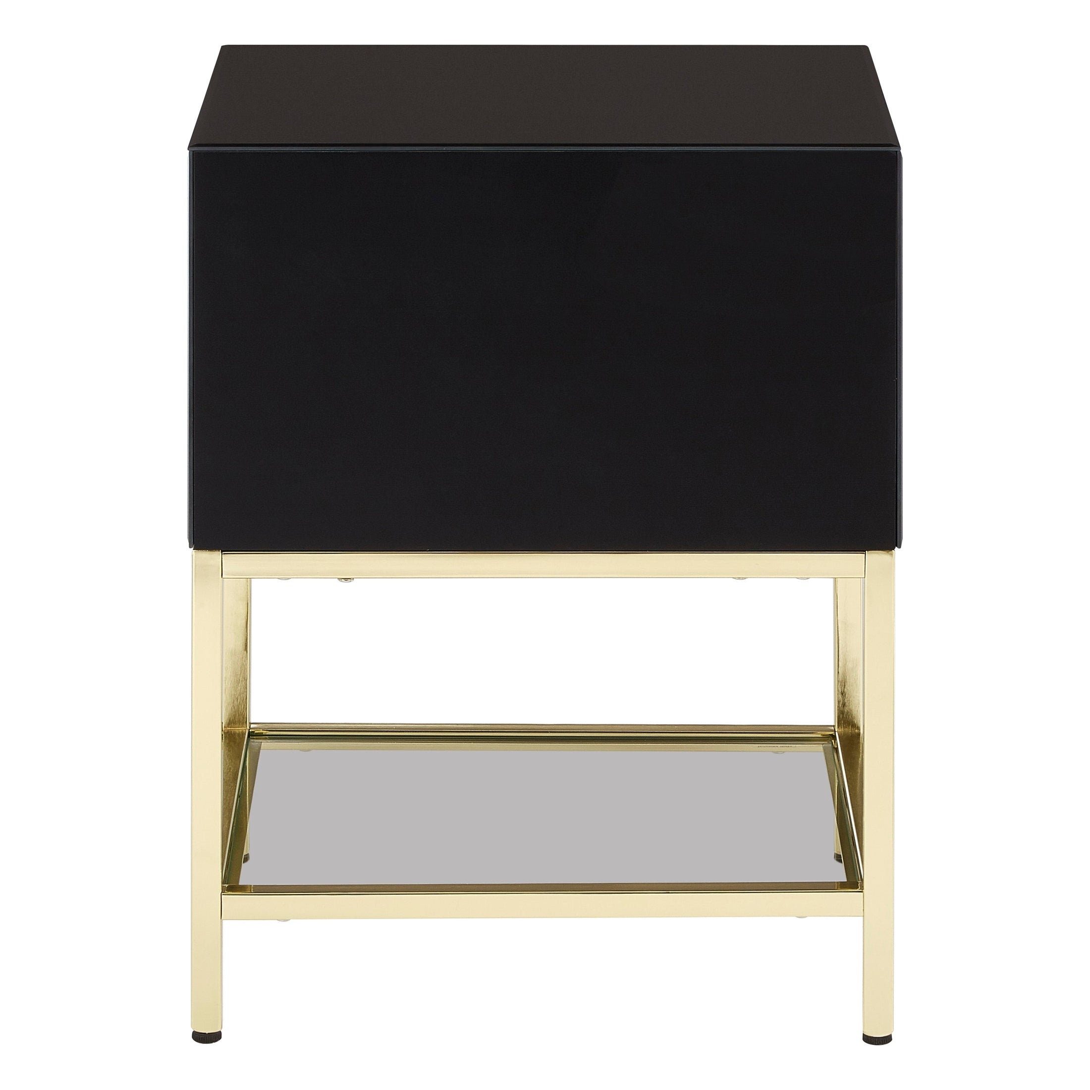 Kenswick Townhouse Black 2 Drawer Side Table  Nicholas John Interiors