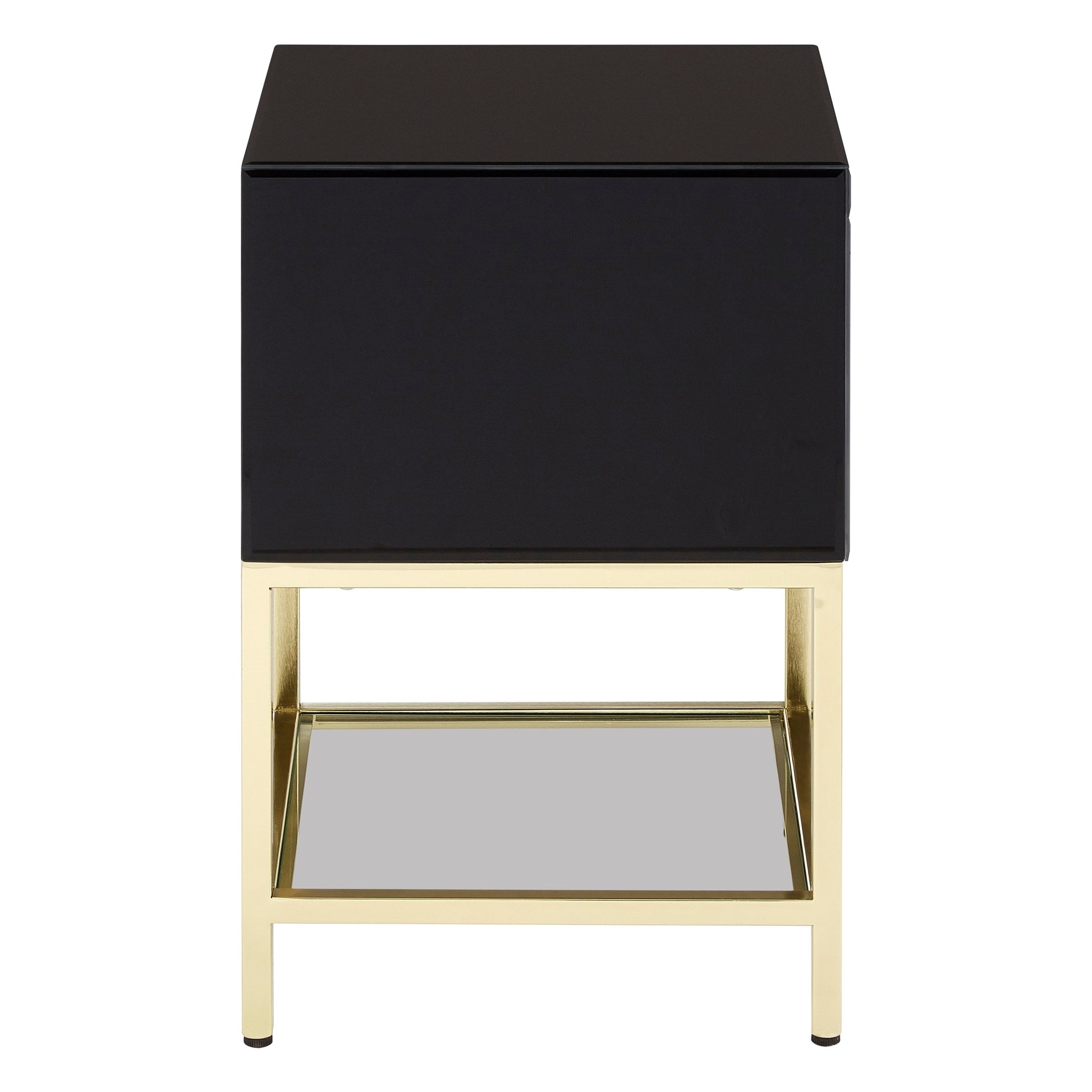Kenswick Townhouse Black 2 Drawer Side Table  Nicholas John Interiors