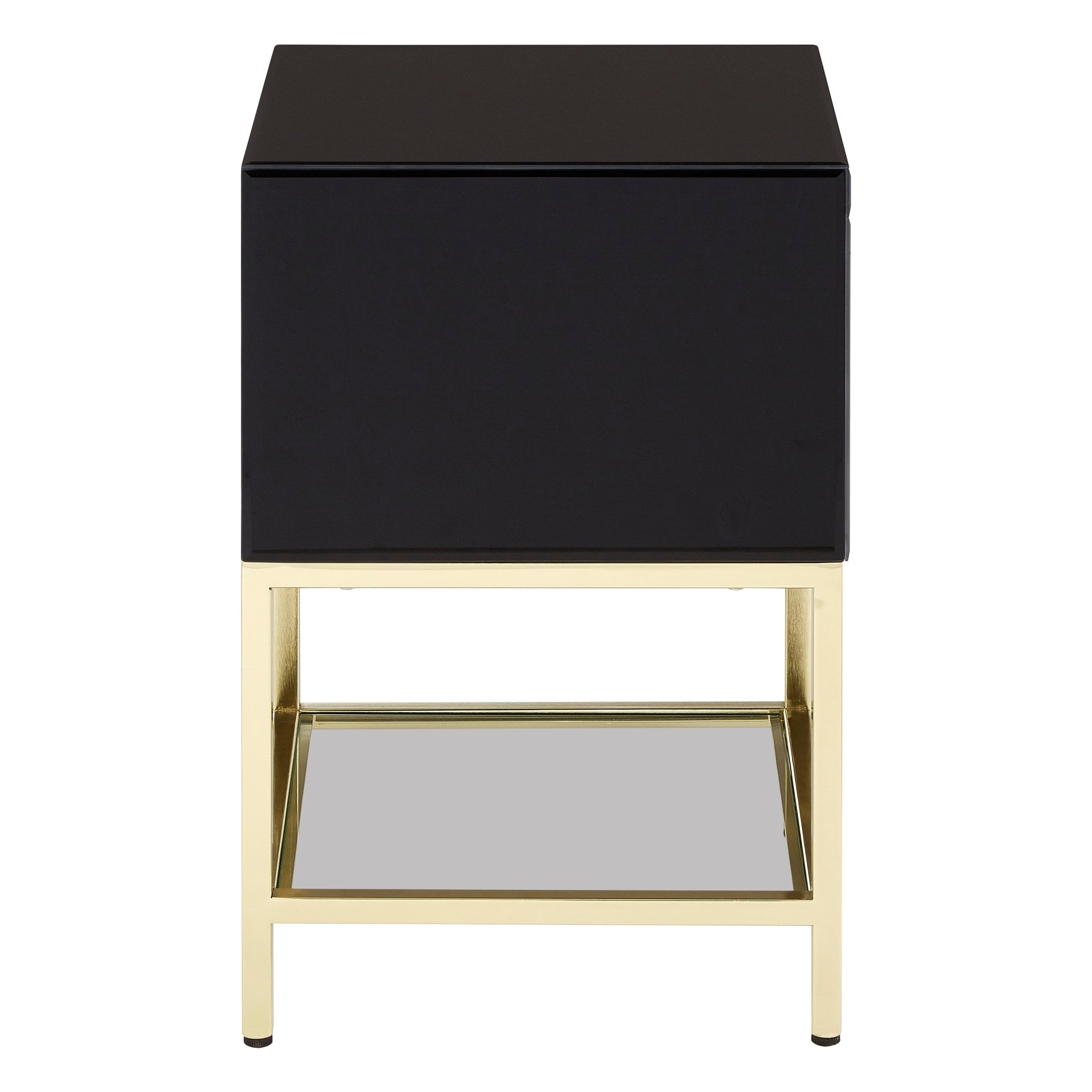 Kenswick Townhouse Black 2 Drawer Side Table  Nicholas John Interiors