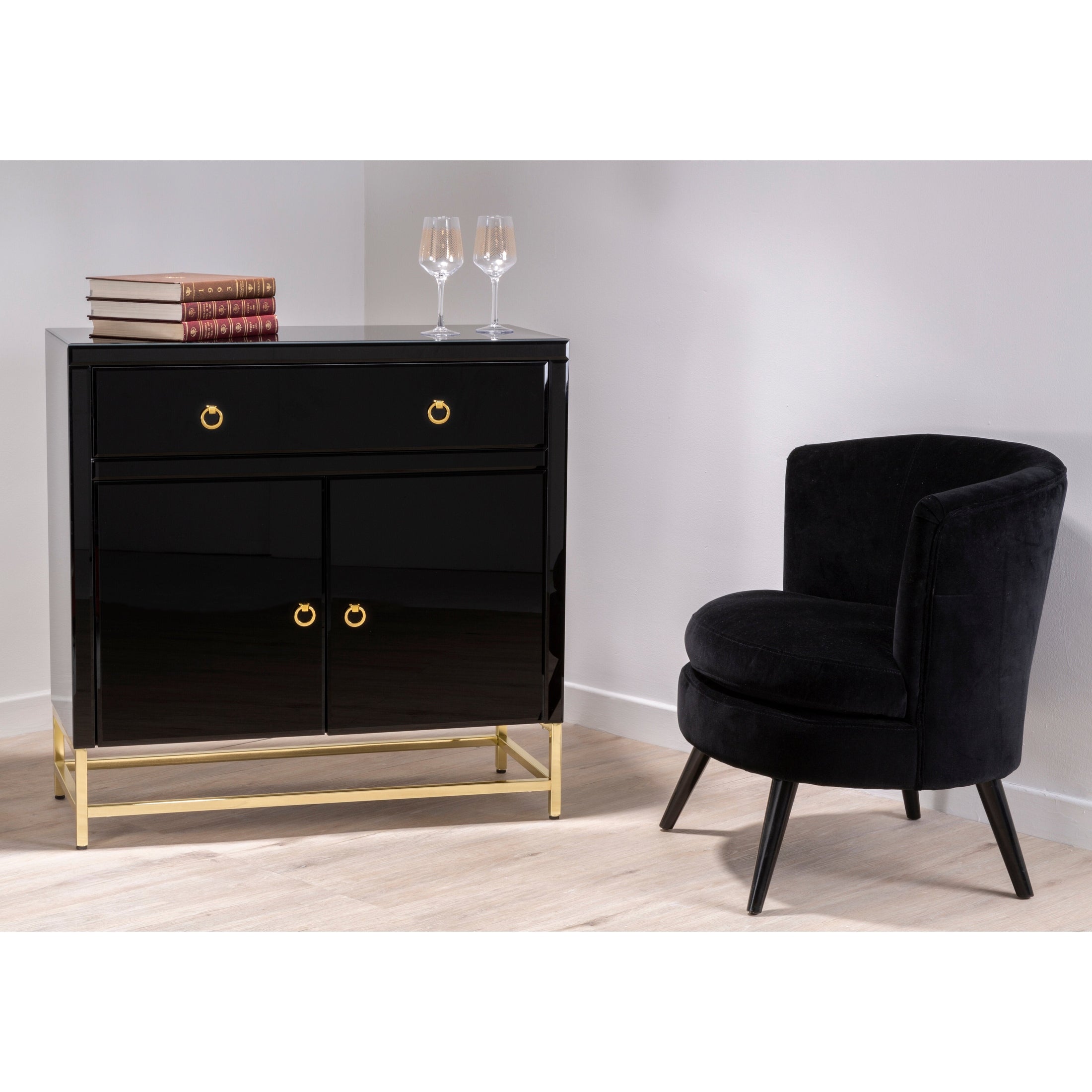 Kenswick Townhouse Black Cabinet  Nicholas John Interiors