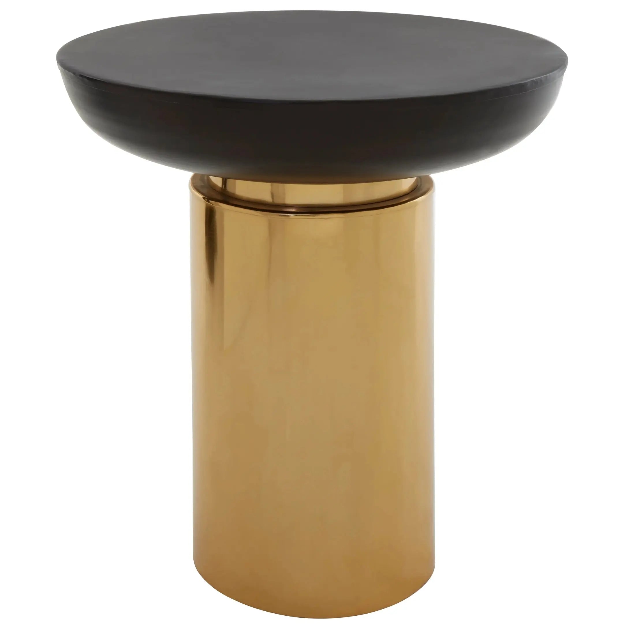 Kenswick Townhouse Black and Gold Side Table   Nicholas John Interiors