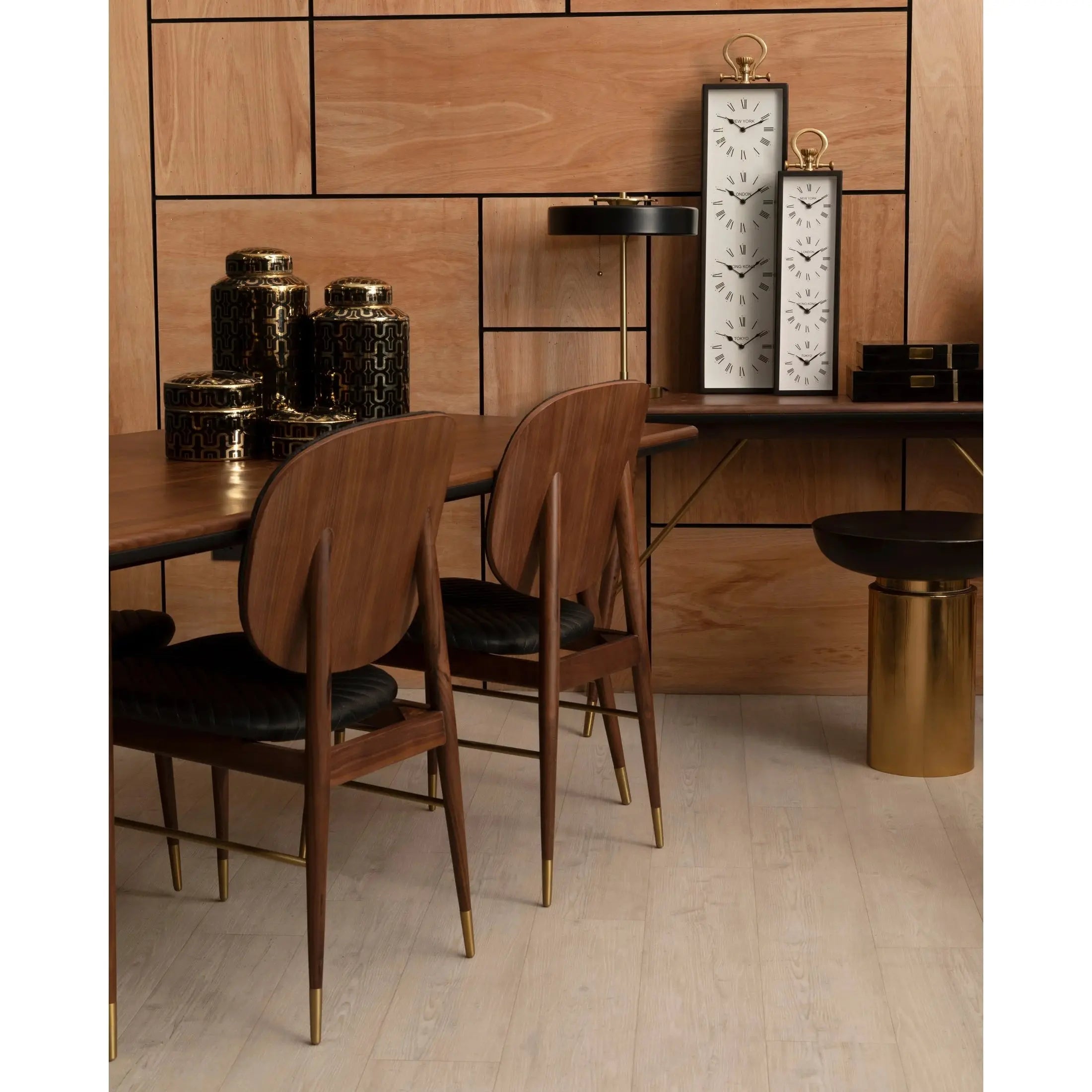 Kenswick Townhouse Black and Gold Side Table   Nicholas John Interiors