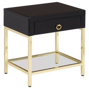 Kenswick Townhouse Black and Gold Side Table  Nicholas John Interiors