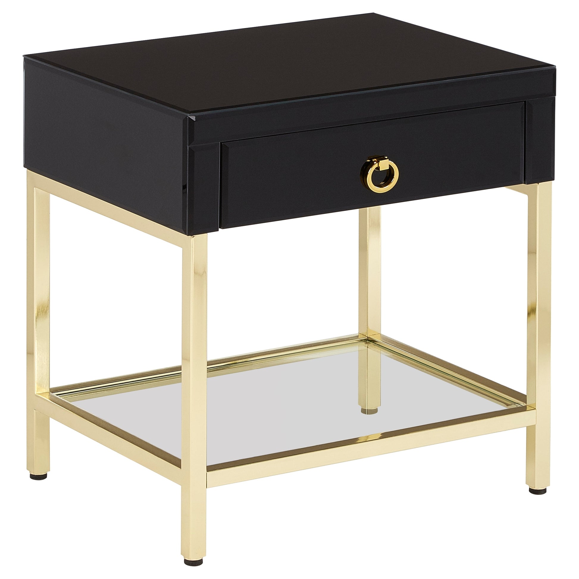 Kenswick Townhouse Black and Gold Side Table  Nicholas John Interiors