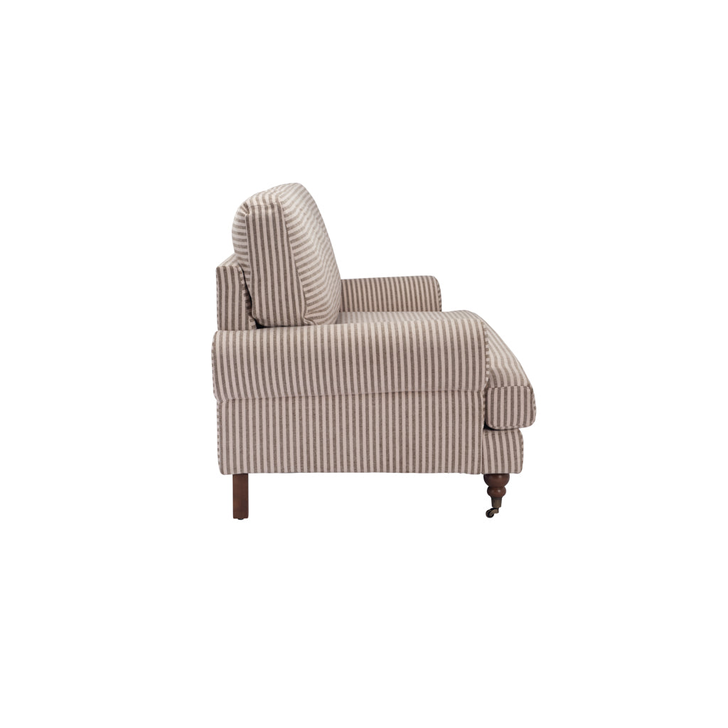 Ashford & Grey Kent Charcoal Stripe 2 Seater Sofa