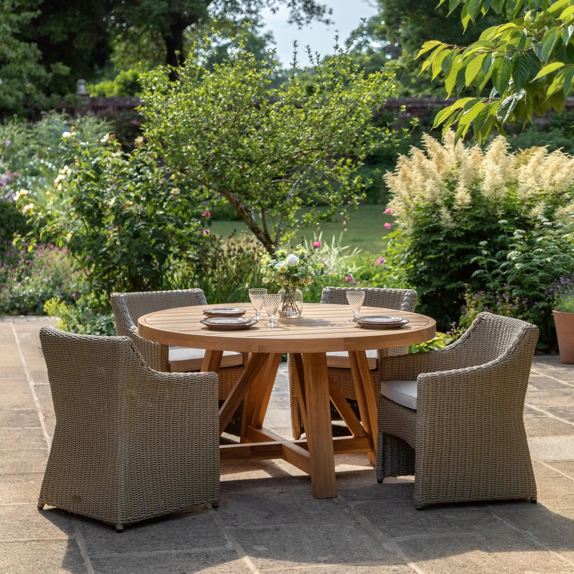Kenworth Outdoor Round Dining Table   Nicholas John Interiors
