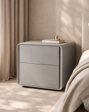 Tommy Franks Kota Bedside in Grey   Nicholas John Interiors