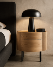 Tommy Franks Lantine Bedside Table - Ash Oak   Nicholas John Interiors