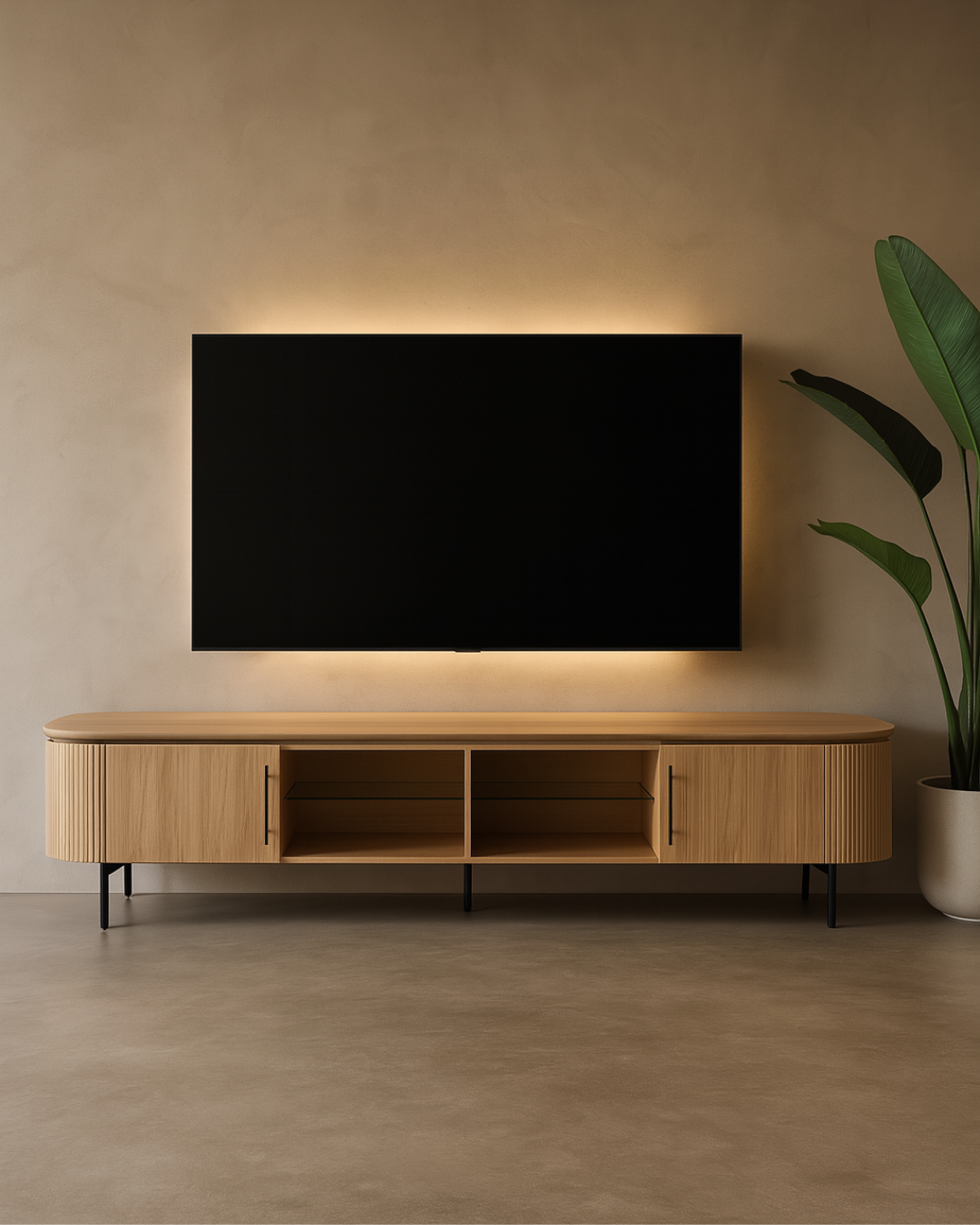 Tommy Franks Lantine TV Unit in Ash Oak   Nicholas John Interiors