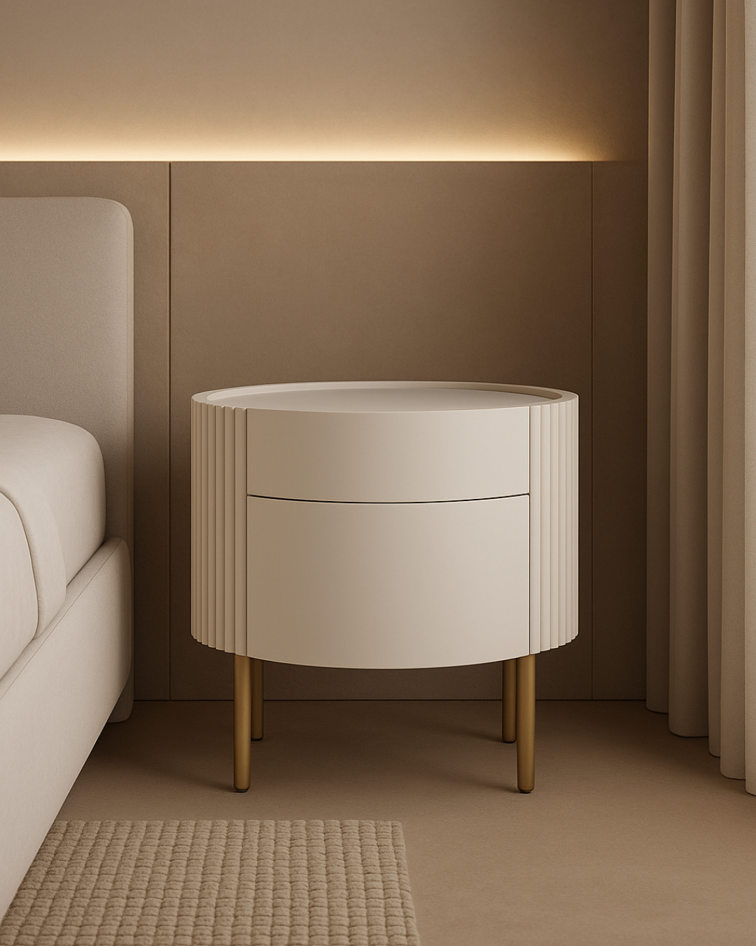 Tommy Franks Lantine Bedside - Beige
