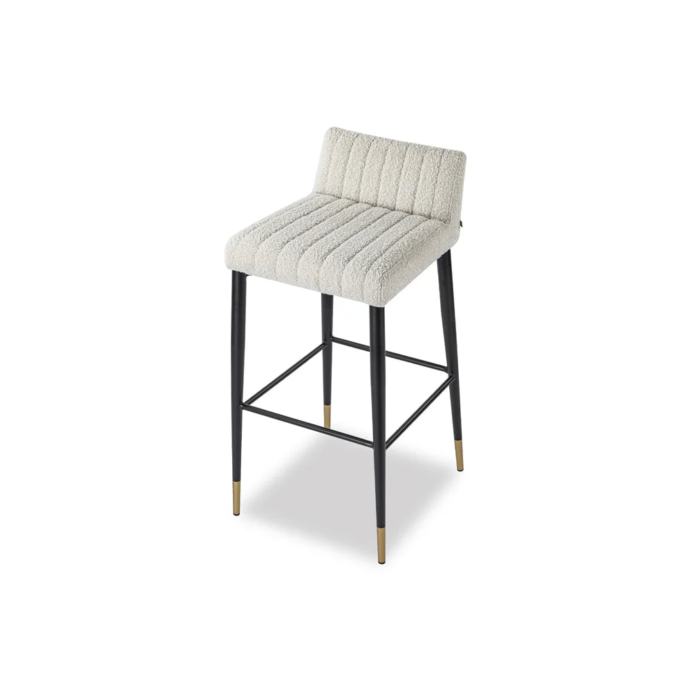 Liang & Eimil Coltrane Bar Stool in Boucle Sand - CLEARANCE - BRAND NEW BOXED
