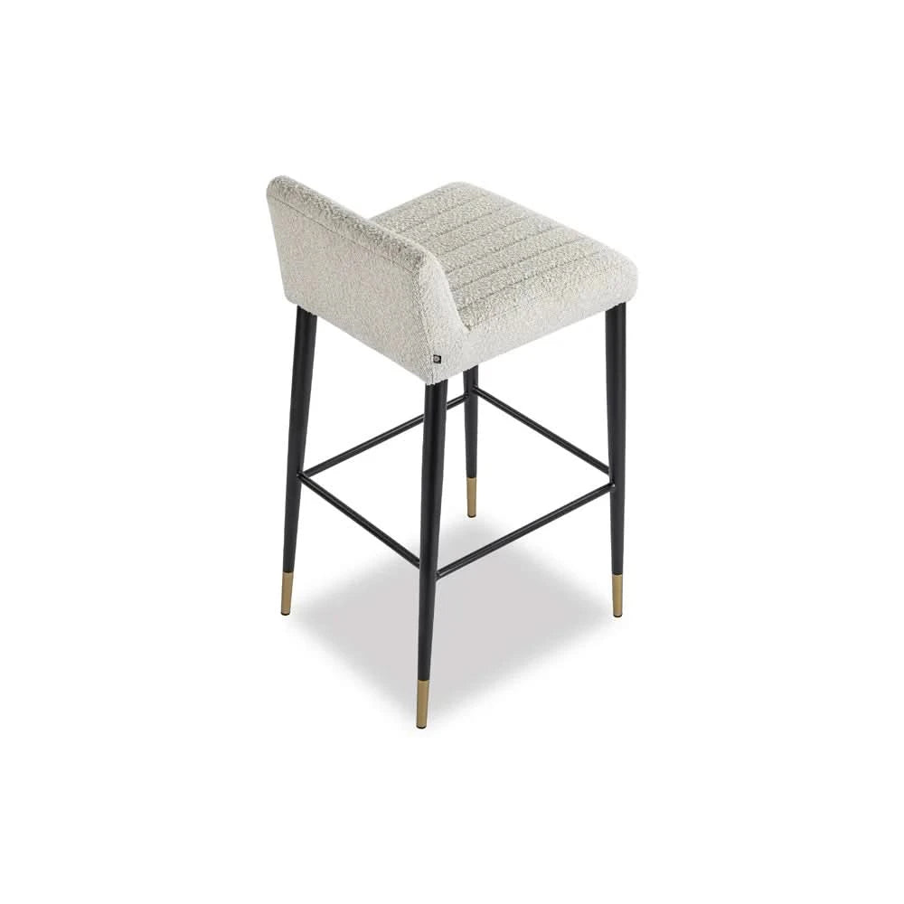 Liang & Eimil Coltrane Bar Stool in Boucle Sand - CLEARANCE - BRAND NEW BOXED   Nicholas John Interiors