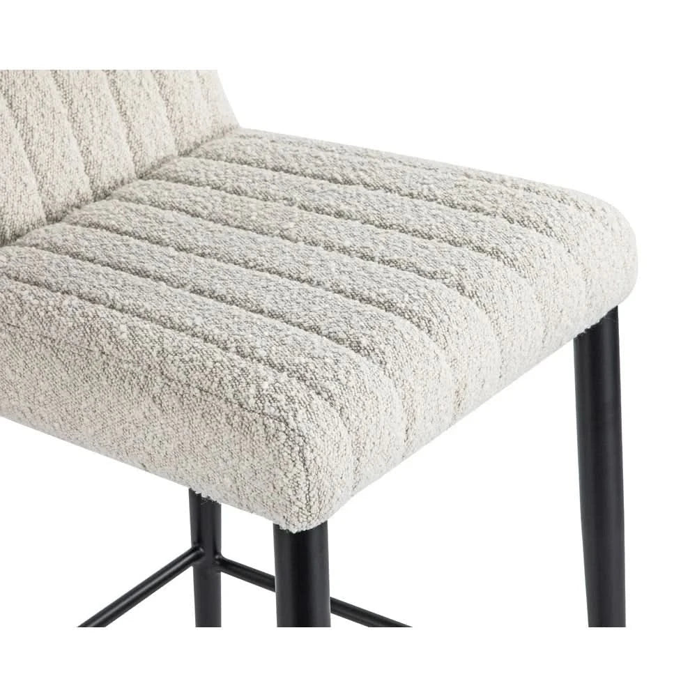Liang & Eimil Coltrane Bar Stool in Boucle Sand - CLEARANCE - BRAND NEW BOXED   Nicholas John Interiors