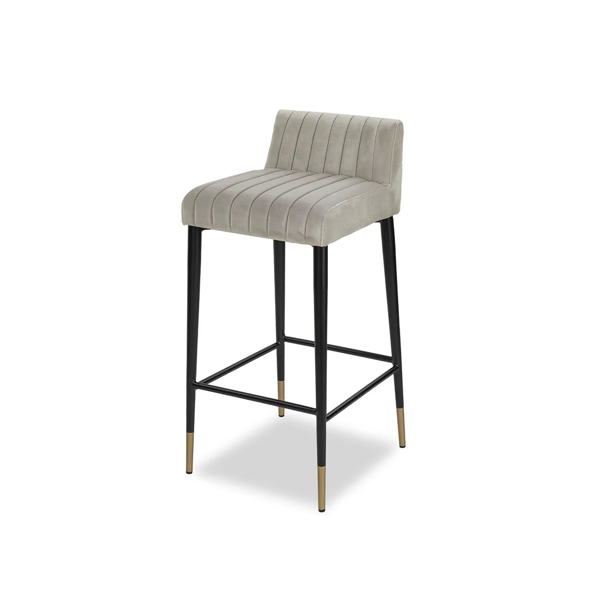 Liang & Eimil Coltrane Bar Stool in Megan Light Grey - CLEARANCE - BRAND NEW BOXED