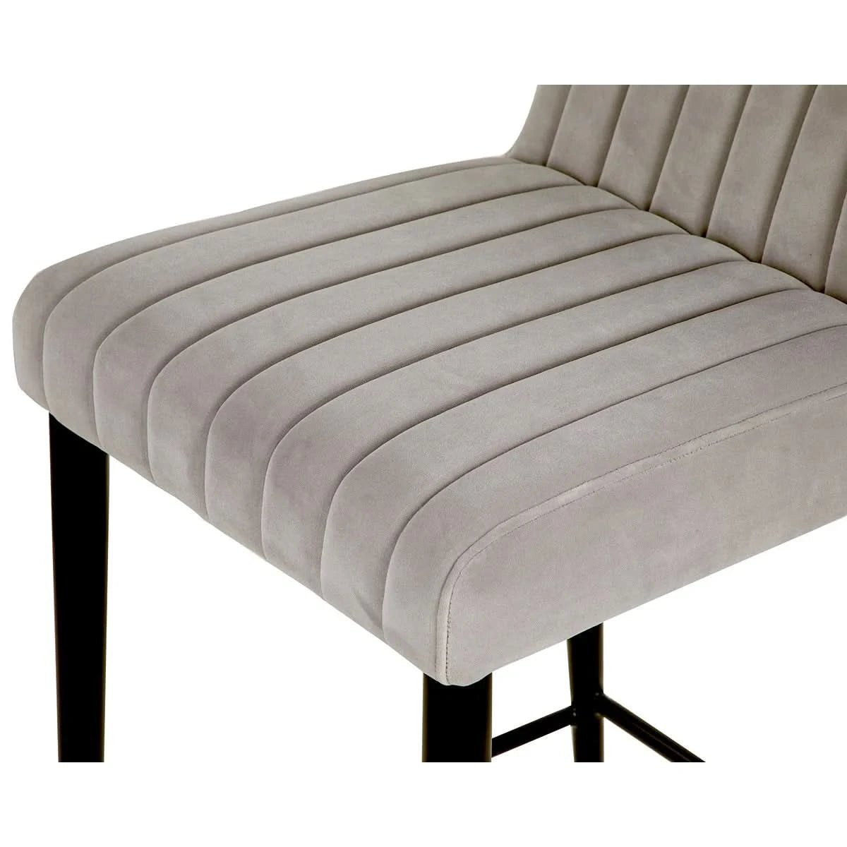 Liang & Eimil Coltrane Bar Stool in Megan Light Grey - CLEARANCE - BRAND NEW BOXED   Nicholas John Interiors