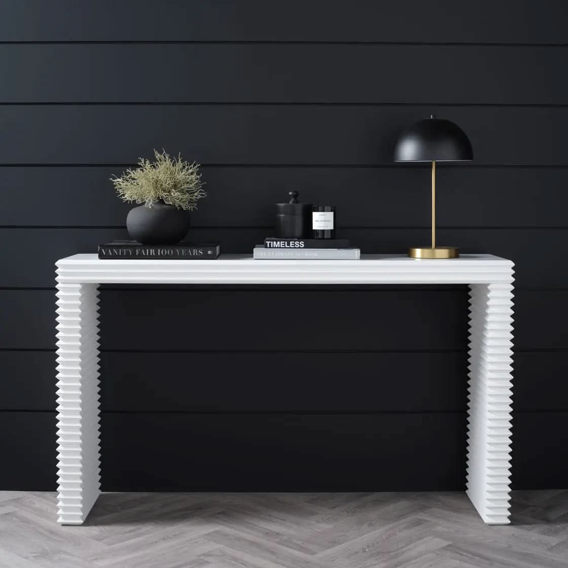 Ashford & Grey Zen White Console Table   Nicholas John Interiors