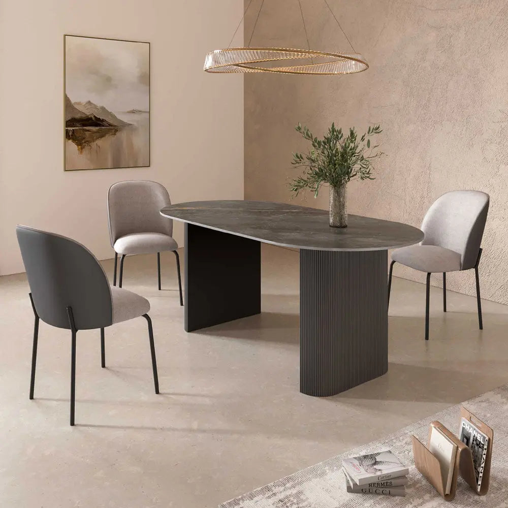 Cartier Dining Chair 2 Tone Grey