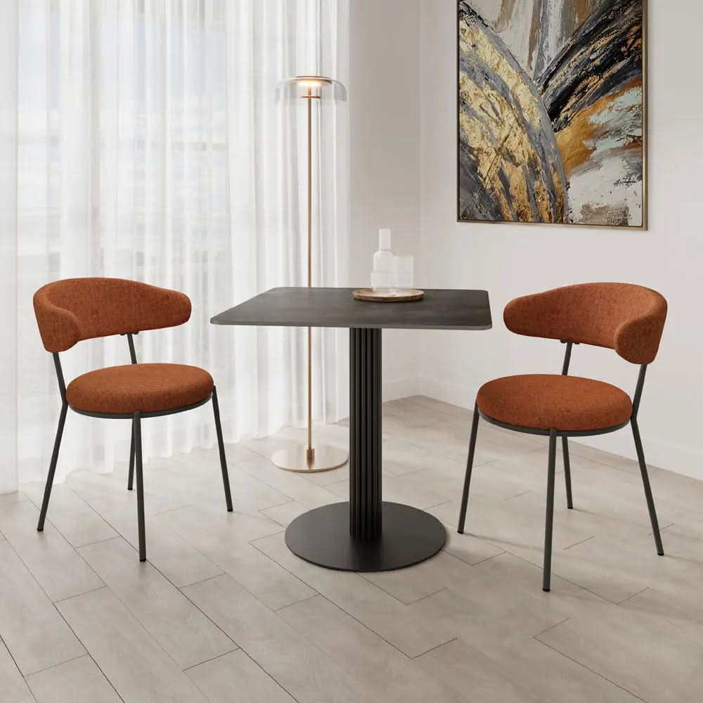 Cartier Square Gloss Grey Ceramic Dining Table - 80cm04