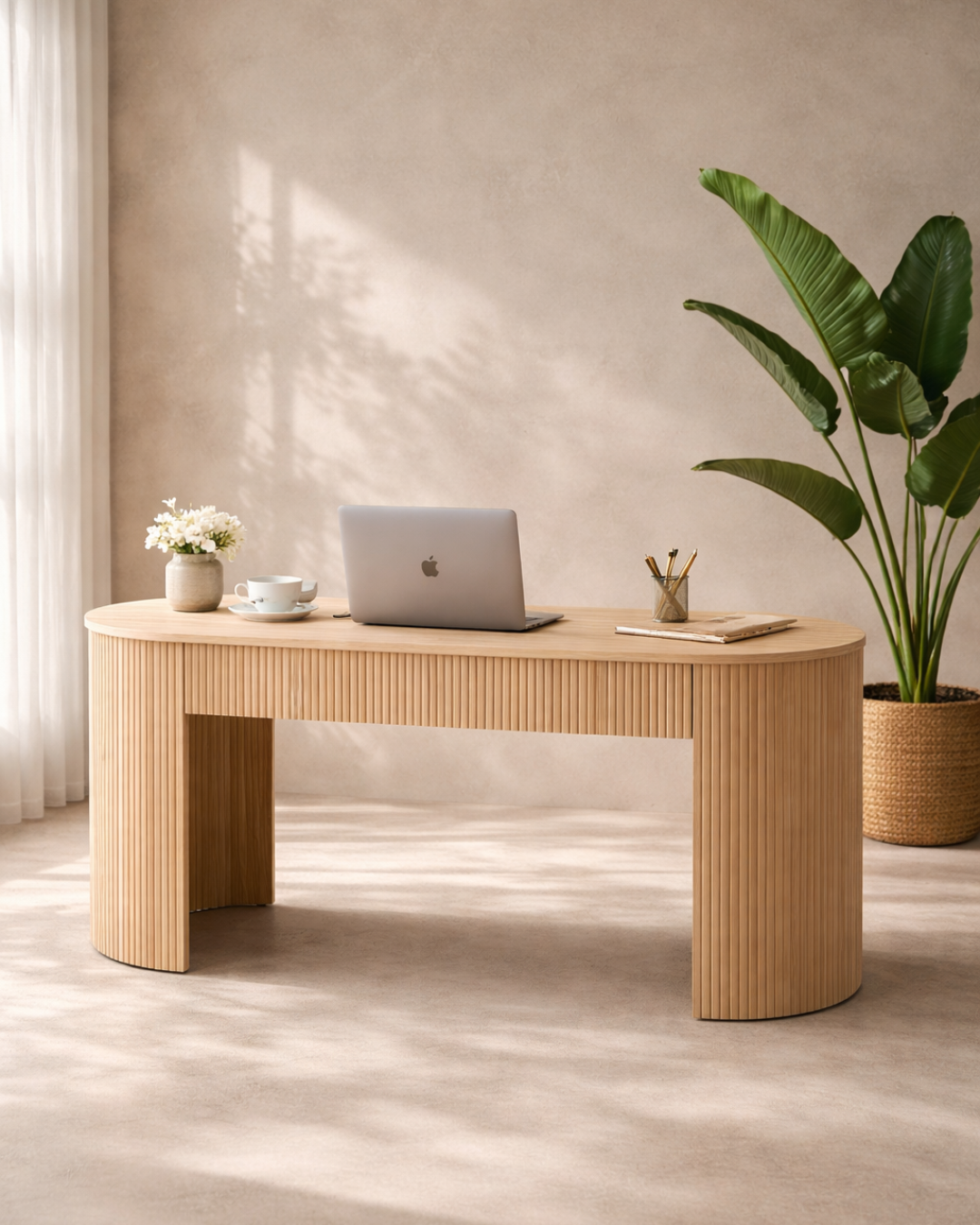 Lantine Desk - Ash Oak   Nicholas John Interiors