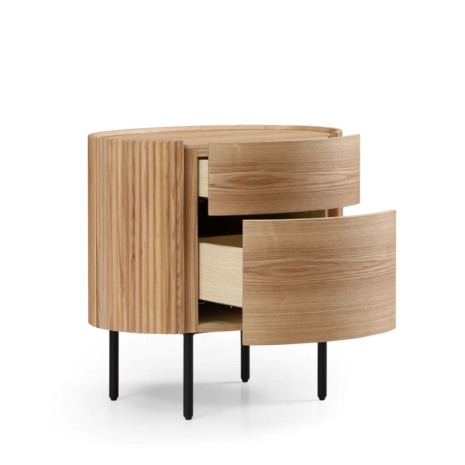 Tommy Franks Lantine Bedside Table - Ash Oak