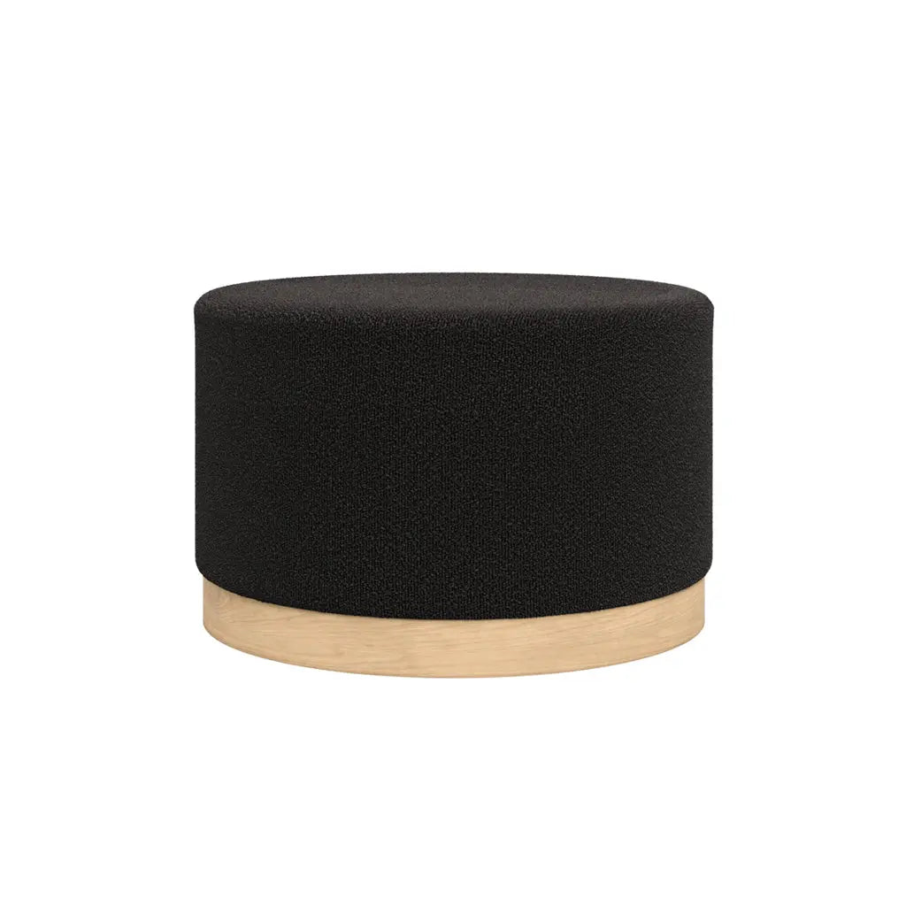 Lara Black Large Pouffe   Nicholas John Interiors