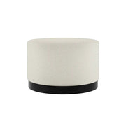Lara Ivory Boucle Large Pouffe   Nicholas John Interiors