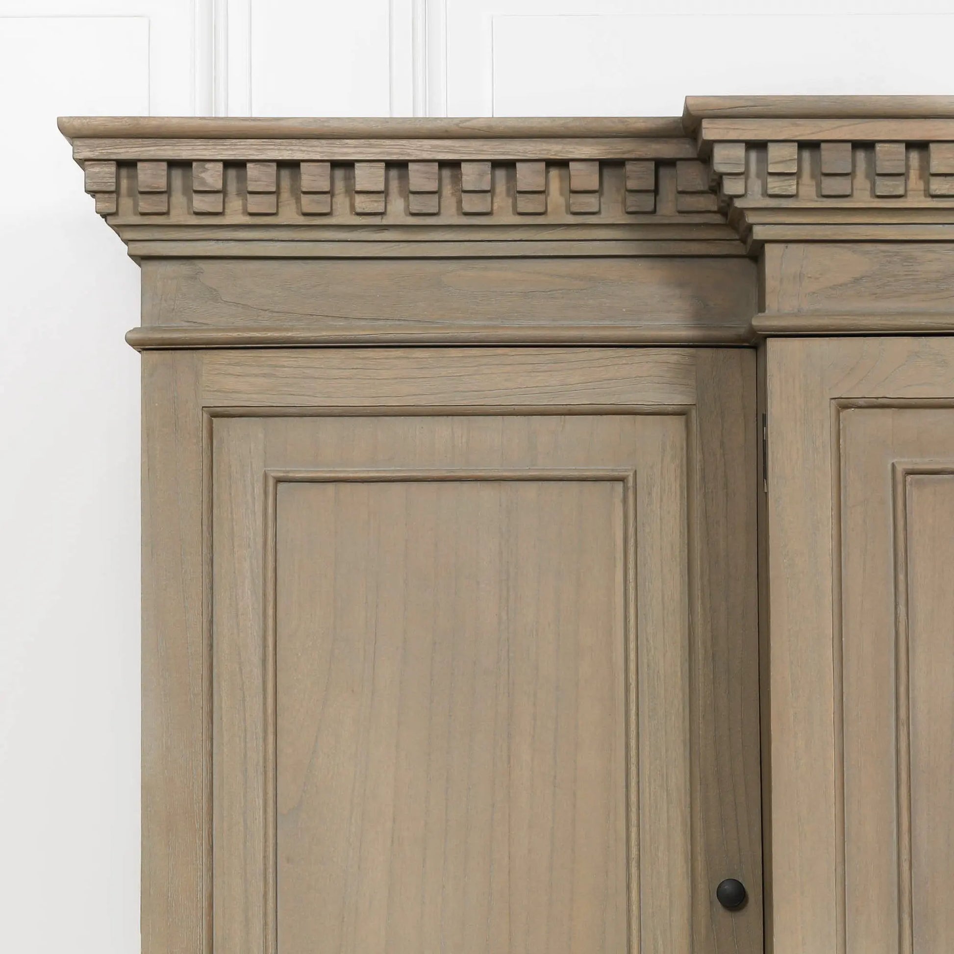 Large Wooden Triple Breakfront TV Cabinet   Nicholas John Interiors