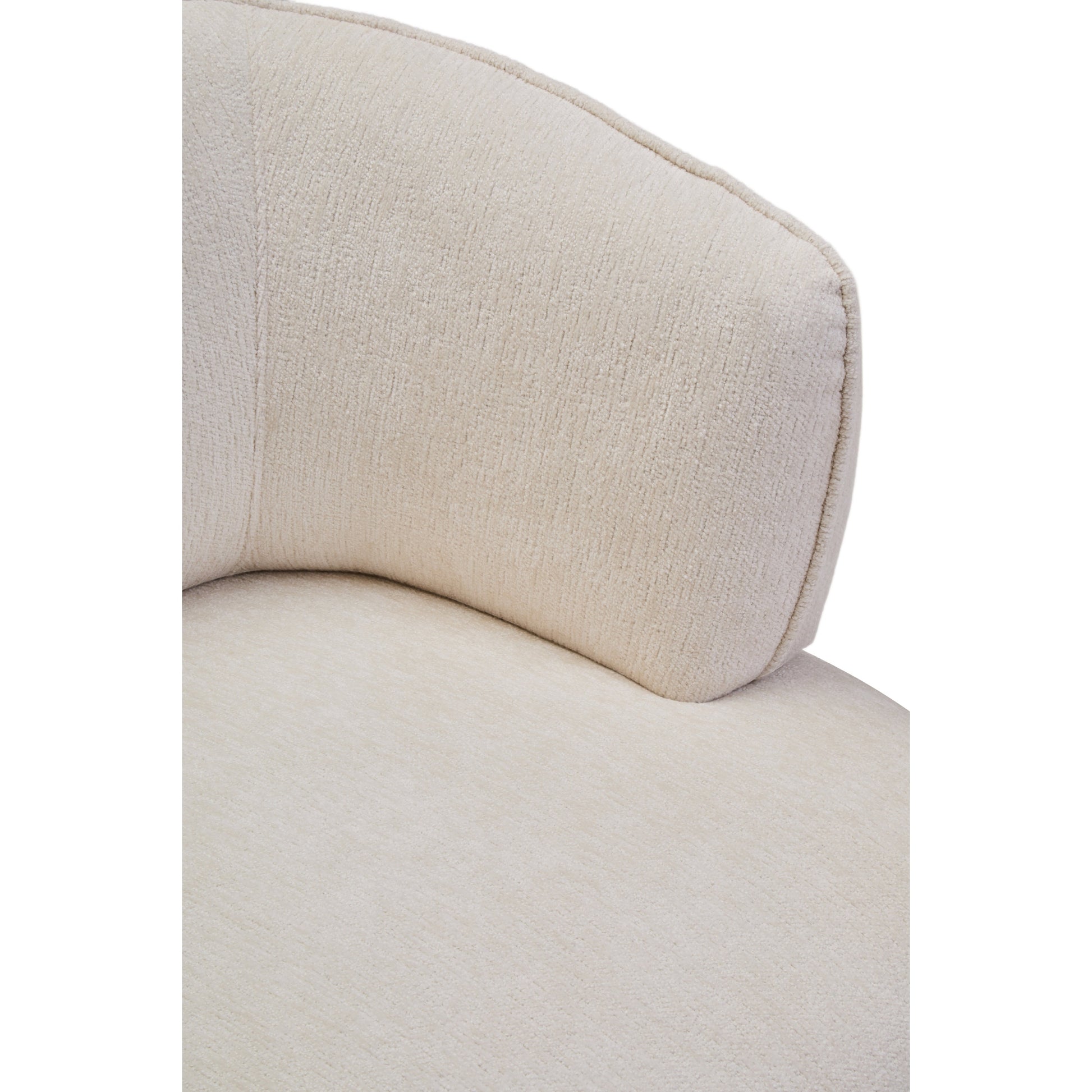 Larisa Ivory Chenille Curved Chair  Nicholas John Interiors