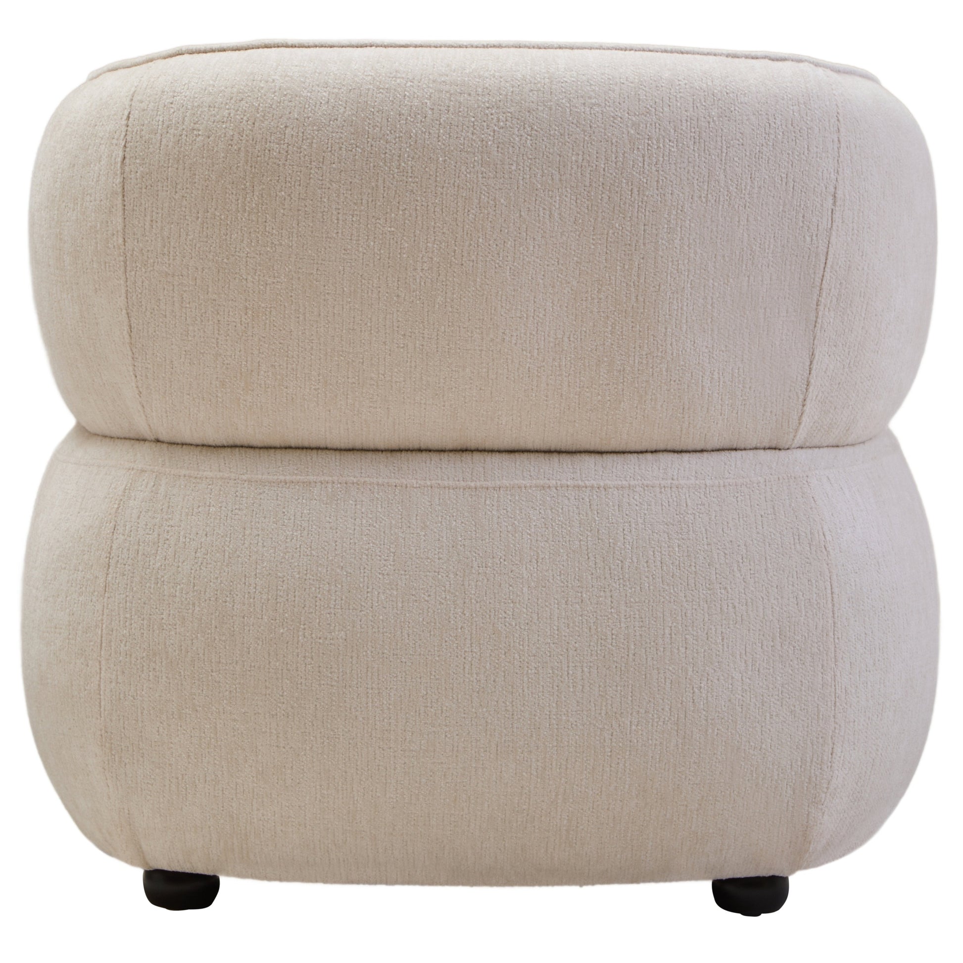 Larisa Ivory Chenille Curved Chair  Nicholas John Interiors
