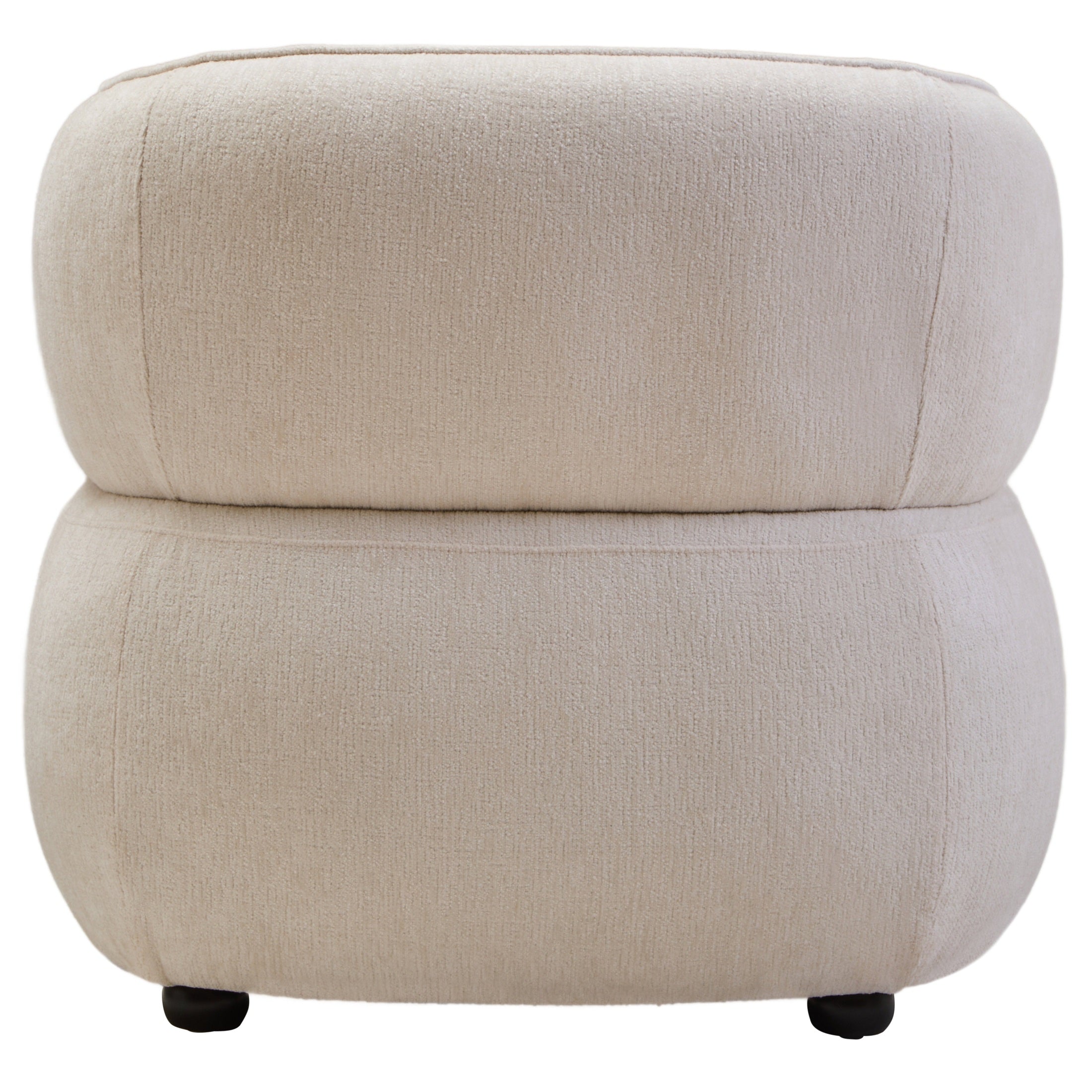 Larisa Ivory Chenille Curved Chair  Nicholas John Interiors