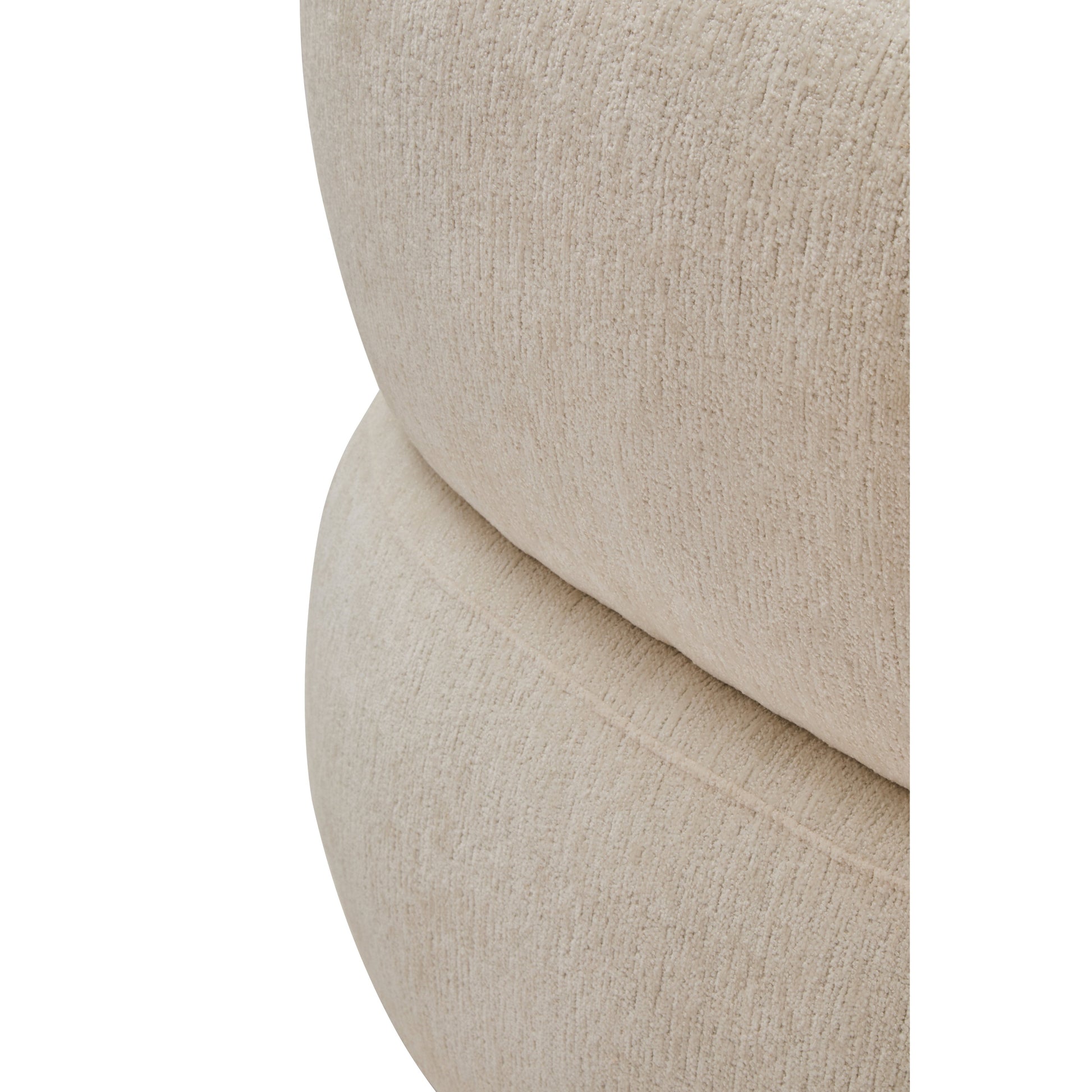 Larisa Ivory Chenille Curved Chair  Nicholas John Interiors
