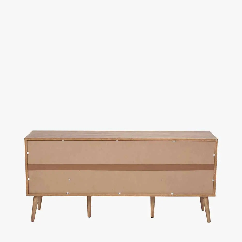 Larvik Natural Eucalyptus Wood 2 Door 2 Drawer Sideboard   Nicholas John Interiors