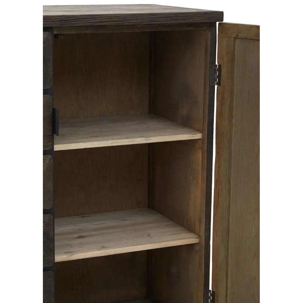 Lavia Recycled Dark Oak Cabinet   Nicholas John Interiors